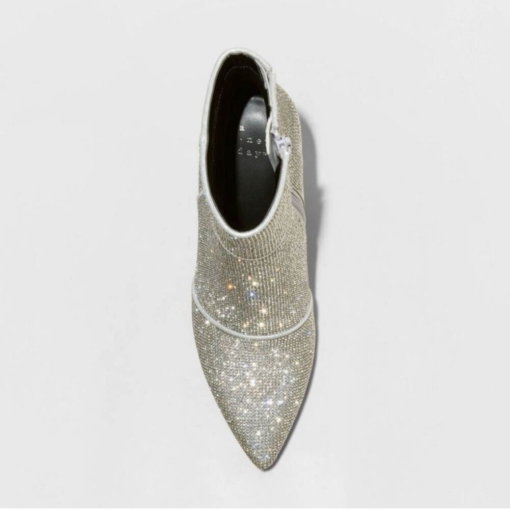 a new day Sparkling Silver Ankle Booties